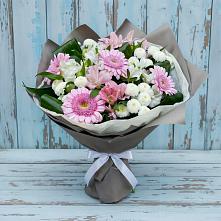 Букет цветов из:  Герберы, Альстромерии и Хризантемы #REPLACE_PRED# Анди