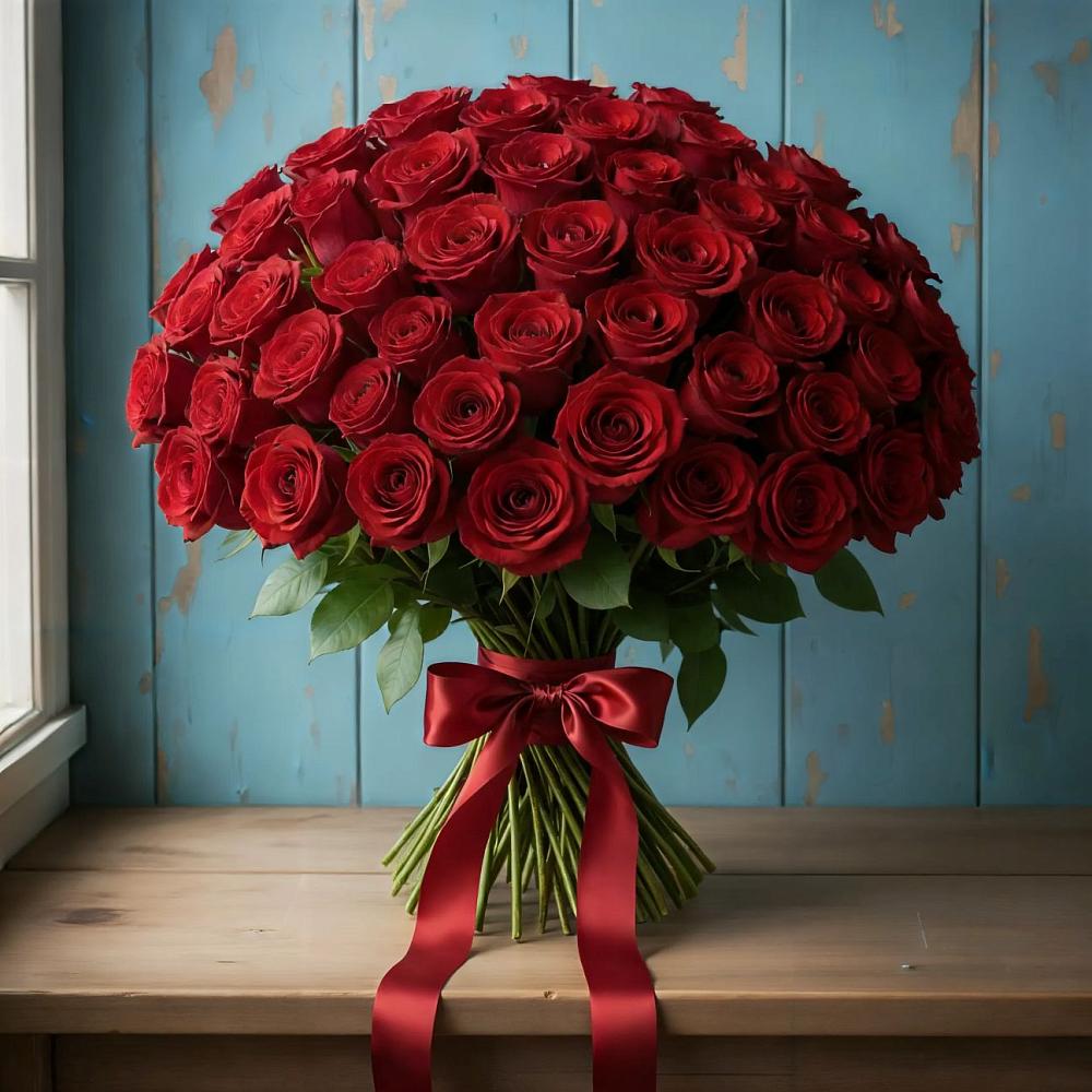 Букет Красные розы Блэк Меджик в Анди