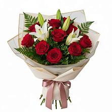 Букет цветов из:  Лилии и Розы в Анди