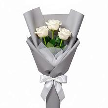 Букет 3 белые розы #REPLACE_PRED# Анди