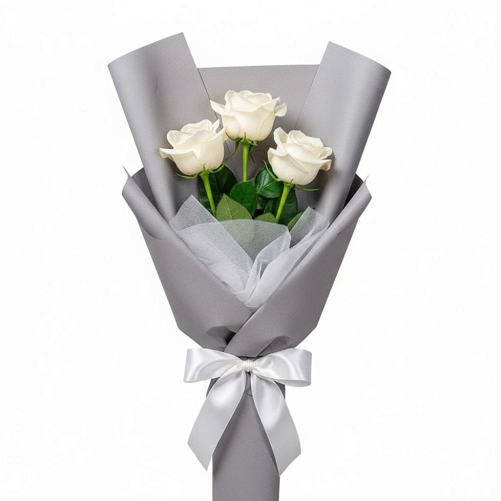 Букет 3 белые розы в Анди