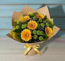 Букет цветов из:  Герберы и Хризантемы в Анди