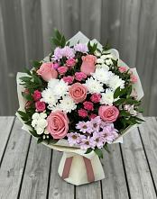 Букет цветов из:  Альстромерии, Гвоздики, Розы и Хризантемы в Анди