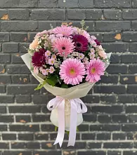 Букет цветов из:  Герберы и Хризантемы в Анди