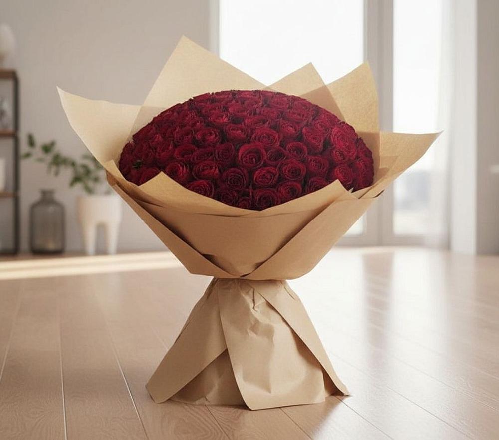 Букет 101 Красная роза в Анди