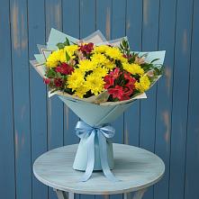 Букет цветов из:  Альстромерии и Хризантемы #REPLACE_PRED# Анди