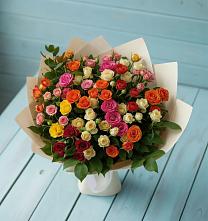 Букет Микс из разноцветных кустовых роз #REPLACE_PRED# Анди
